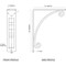 Ekena Millwork Legacy Wrought Iron Bracket, (Triple center brace), Powder Coated Black 2"W x 7 1/2"D x 10"H BKTM02X07X10TLE - alternate 8